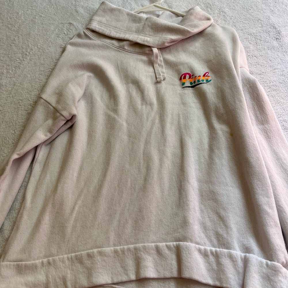 pink sweatshirt no hood size medium